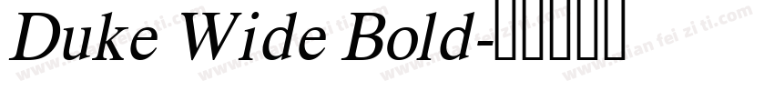 Duke Wide Bold字体转换